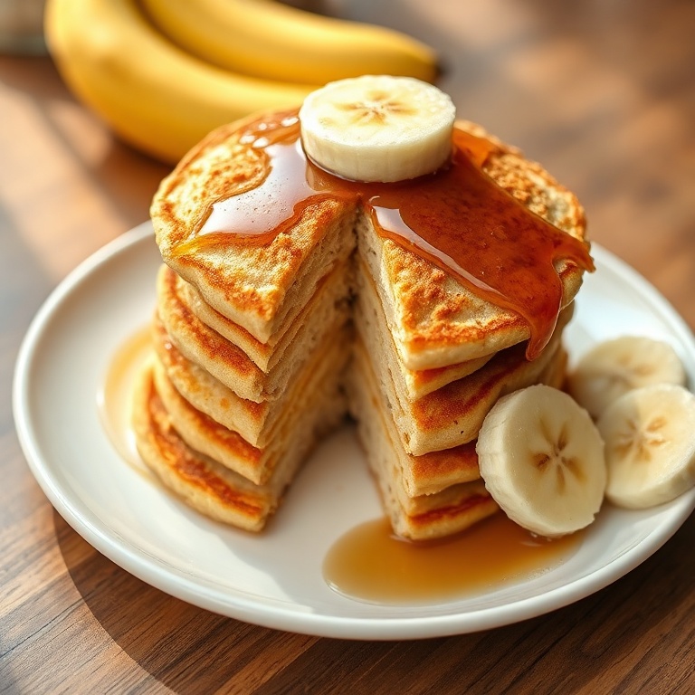 3 ingredient banana oatmeal pancakes