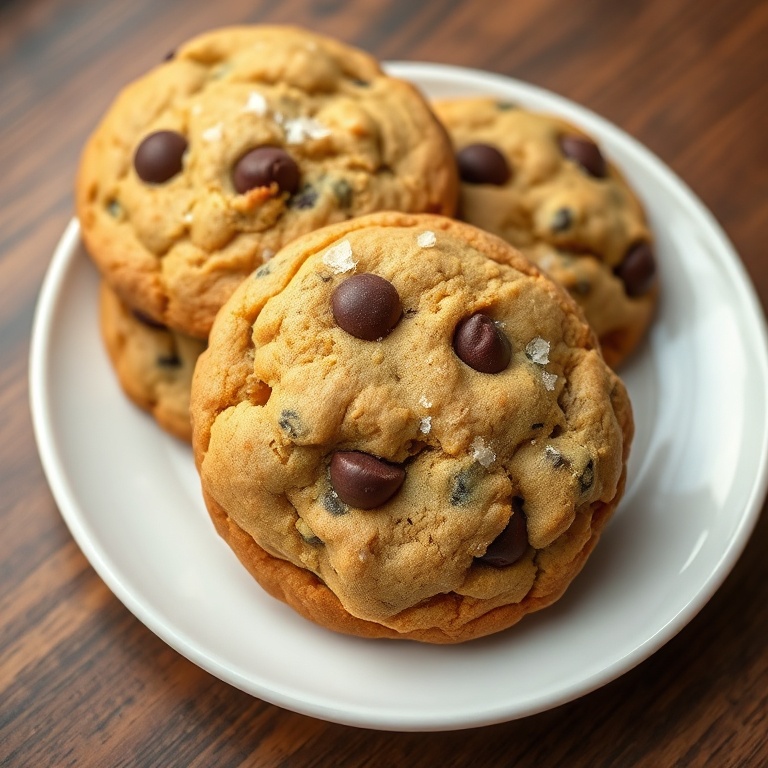 Warm chewy chocolate chip cookies with golden edges