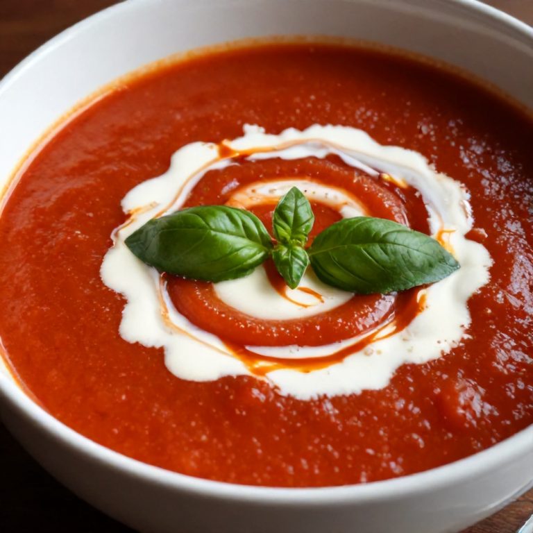 Chilled Roasted Tomato Basil Soup