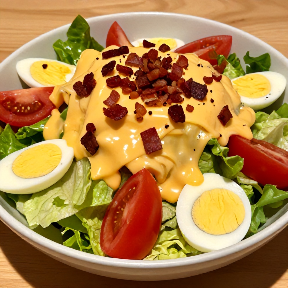 Plated Columbia 1905 Salad with Ham and Swiss Cheese