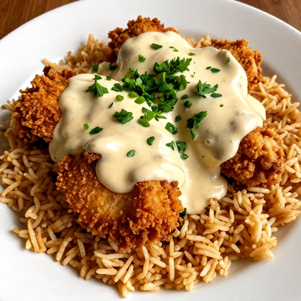 Plated Cajun Butter Chicken with creamy sauce