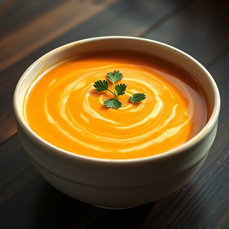 creamy carrot ginger soup with coconut milk