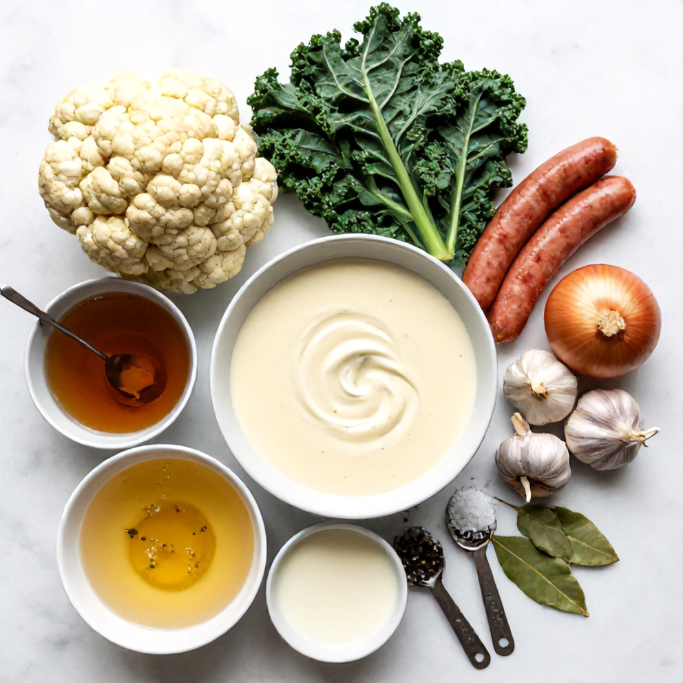 Cauliflower Sausage Kale Soup Ingredients