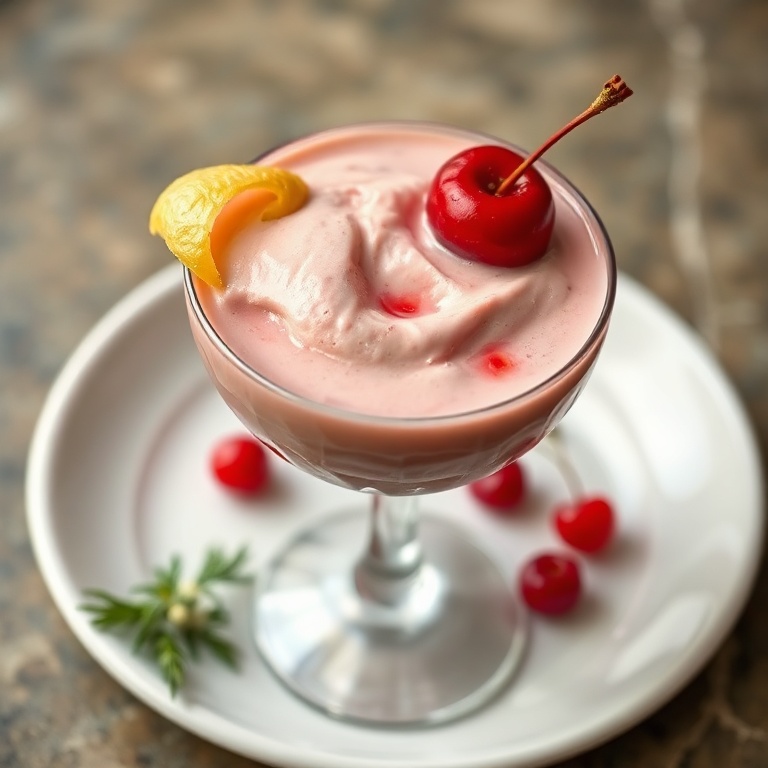 Creamy Cherry Rose Mudslide Cocktail