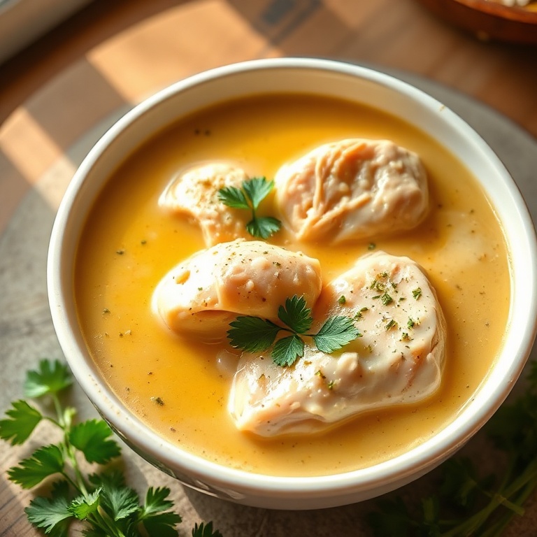 Creamy Garlic Parmesan Chicken Soup