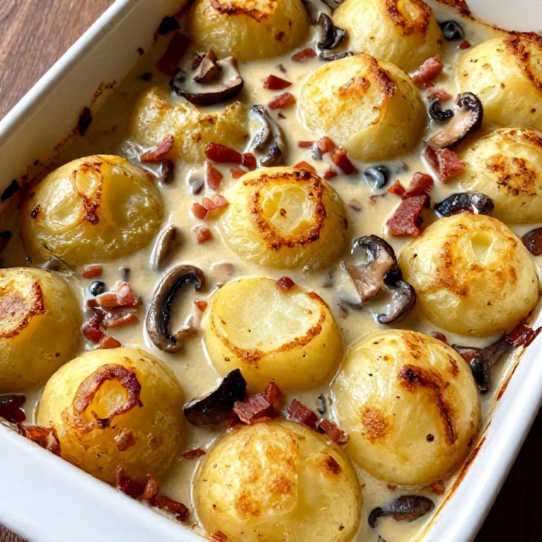 Creamy Pancetta and Porcini Potato Gratin