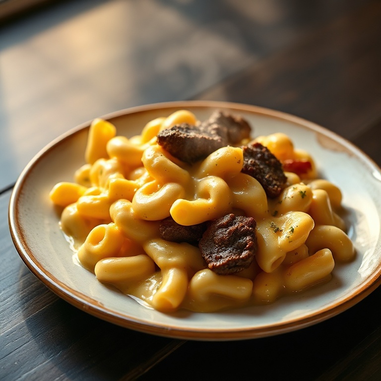 Creamy Steak Mac and Cheese