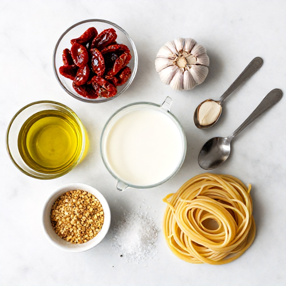 Vegan Sun Dried Tomato Pasta Ingredients