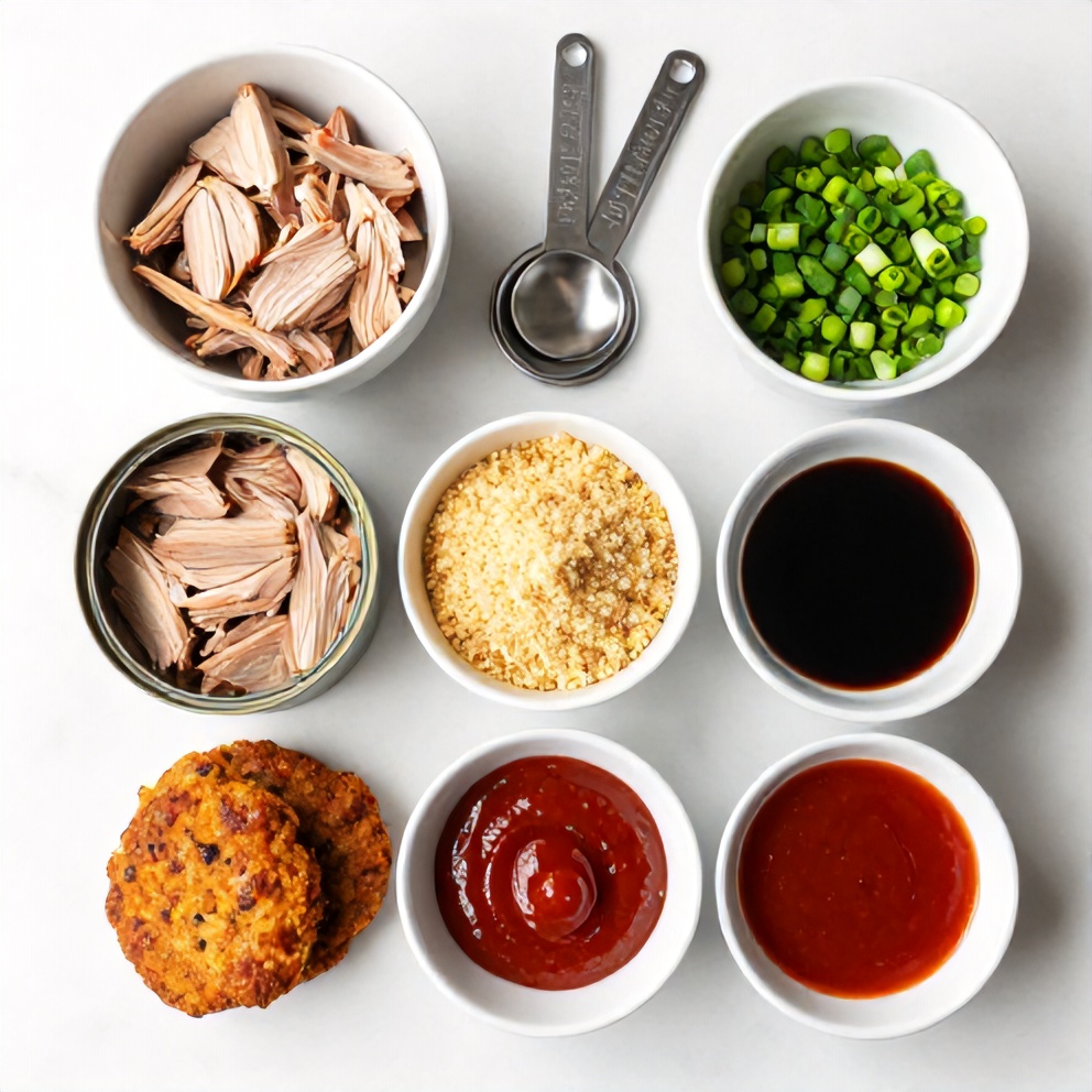 Raw ingredients for Crispy Asian Tuna Cakes