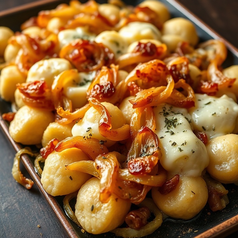 Crispy Baked French Onion Gnocchi