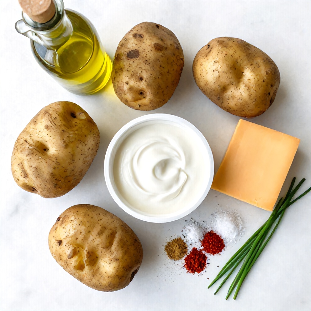 Raw Ingredients for Baked Potato Skins