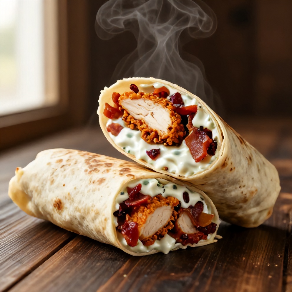 crispy chicken bacon ranch wrap