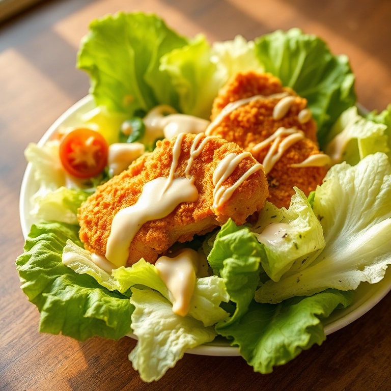 Crispy Chicken Caesar Salad