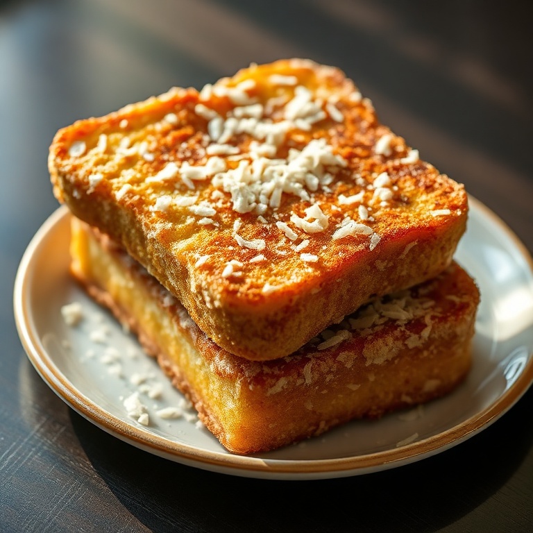 Crispy Coconut Crusted French Toast