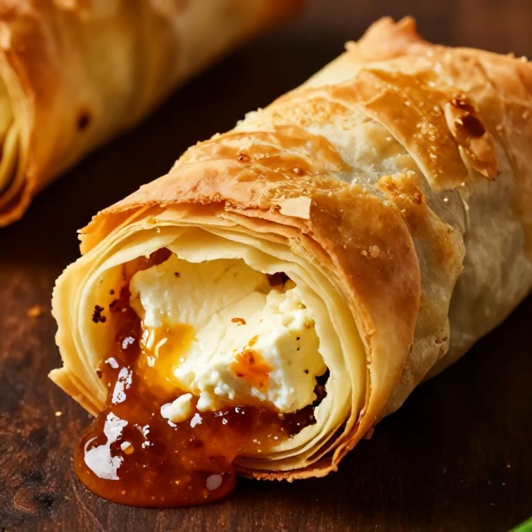 crispy feta phyllo rolls