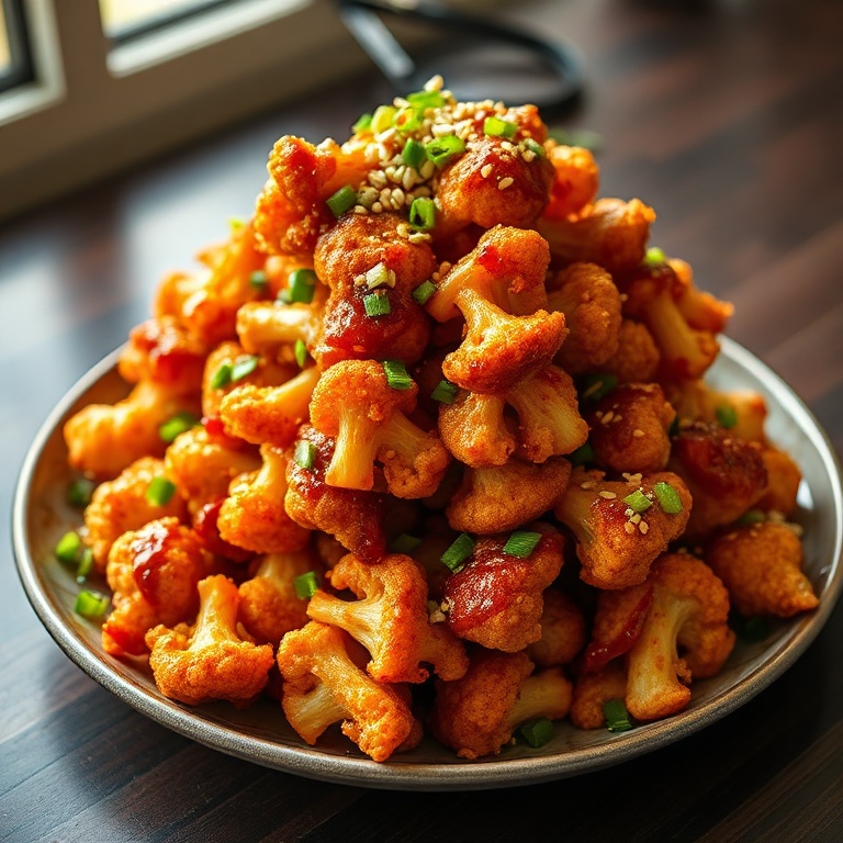 crispy korean baked cauliflower