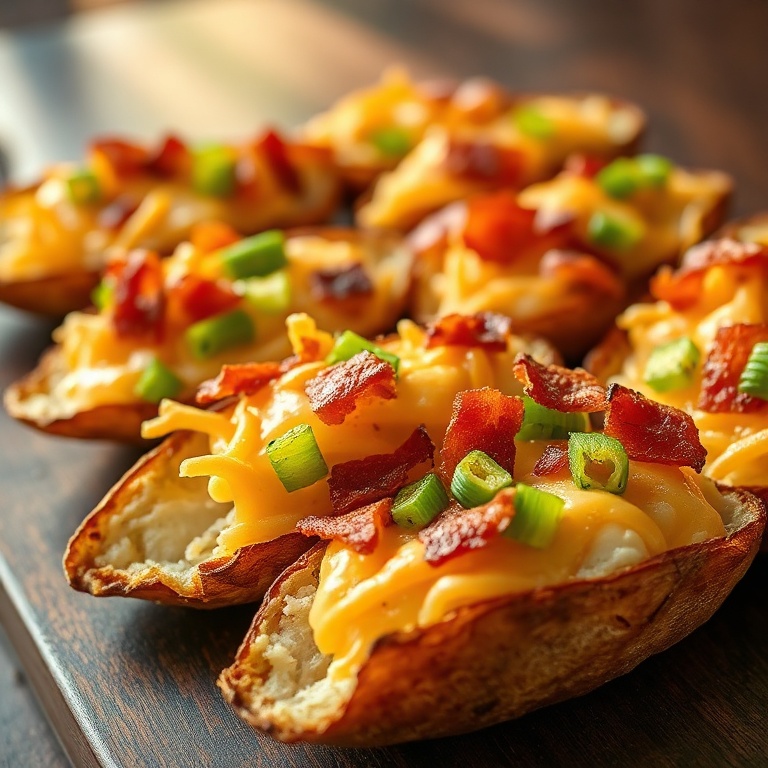crispy loaded baked potato skins