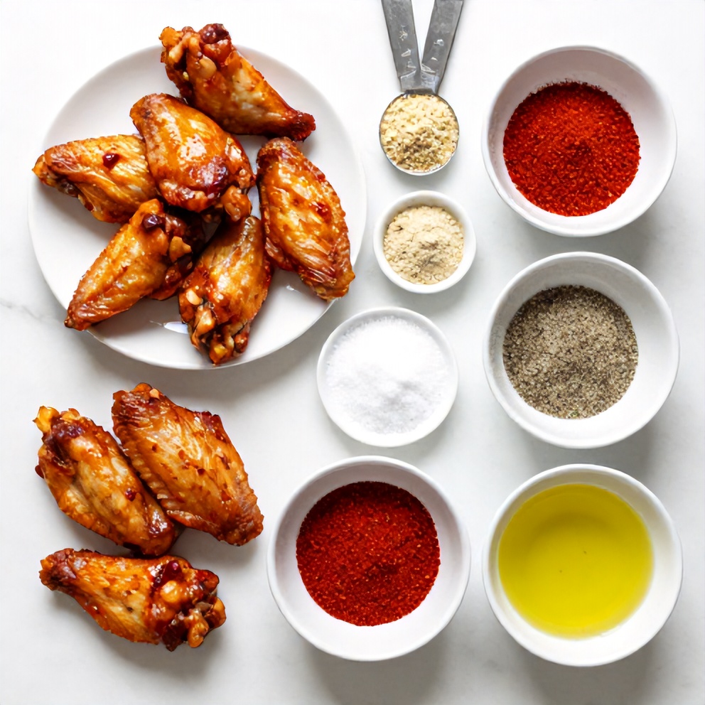 Crispy Spicy Oven Baked Chicken Wings Ingredients
