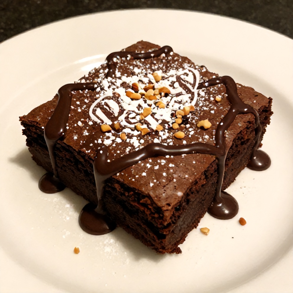 Dr Pepper Brownies with Chocolate Sauce