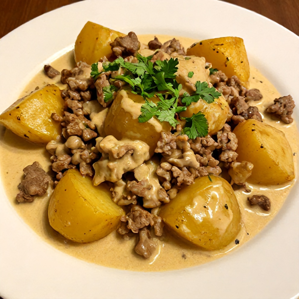 Plated Aloo Keema