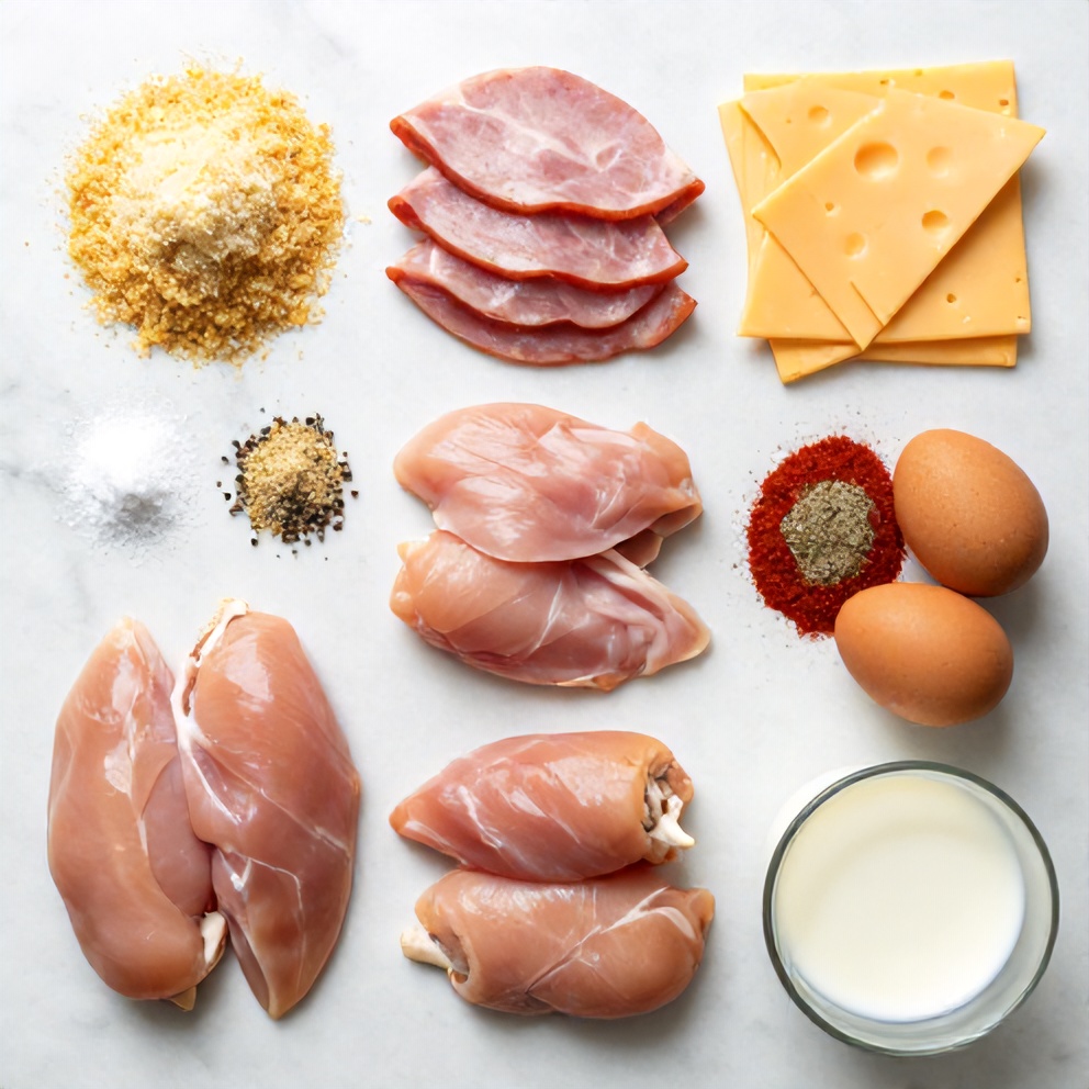 Raw Ingredients for Easy Baked Chicken Roll Ups