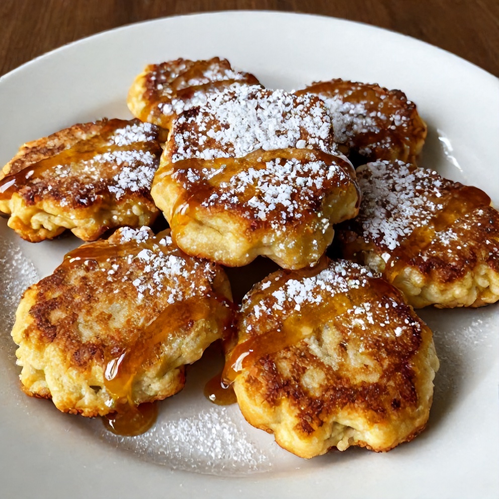 Cinnamon Banana Fritters with Honey Drizzle