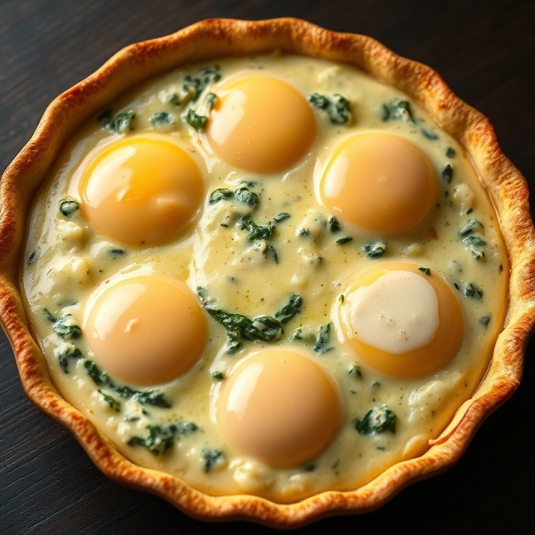 Easy Baked Eggs Florentine