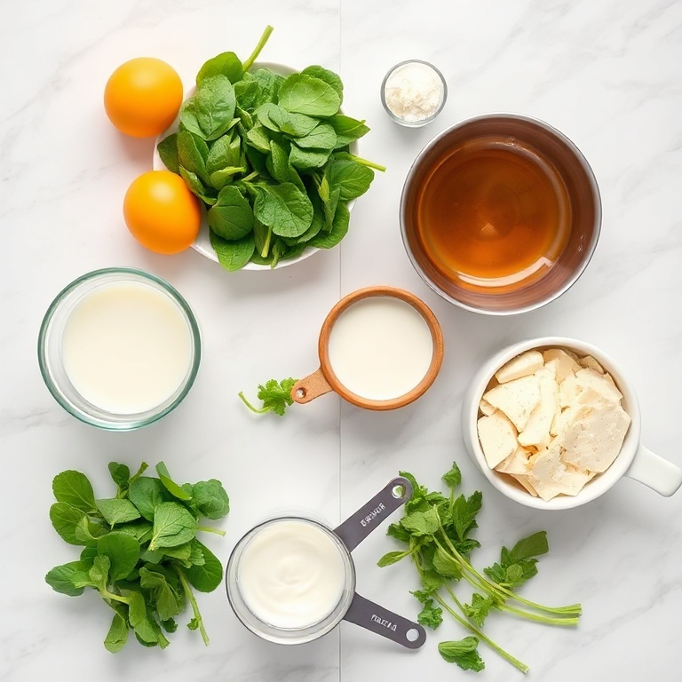 Ingredients for Easy Baked Eggs Florentine