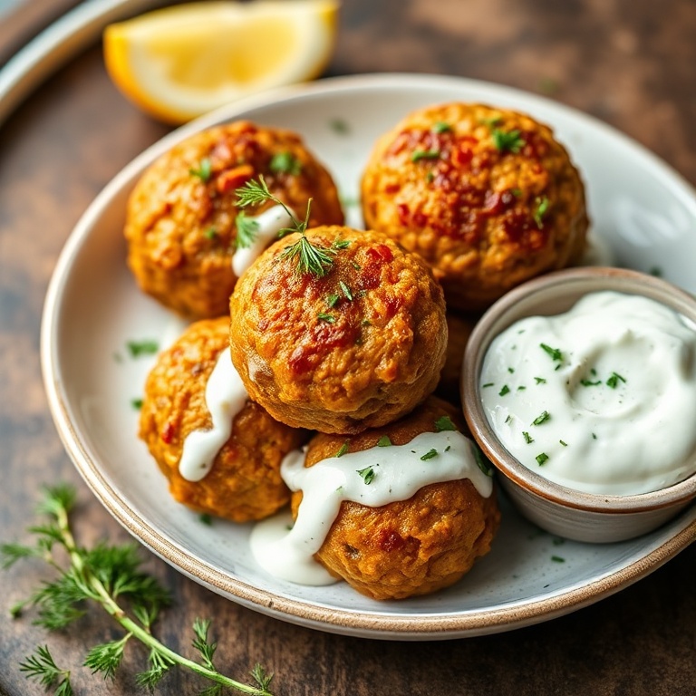 easy baked greek lentil meatballs