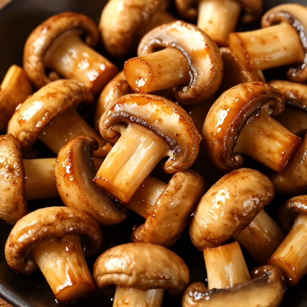 easy balsamic roasted garlic mushrooms