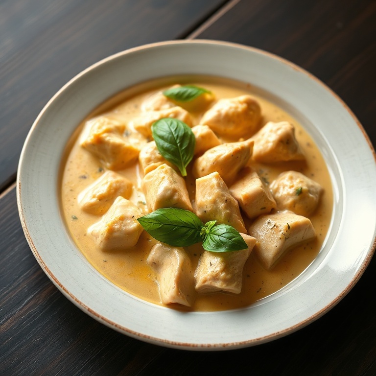 Easy Basil Chicken Coconut Curry