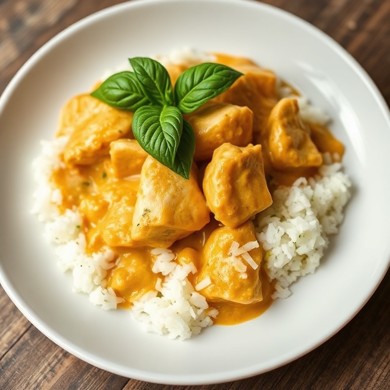 Easy Basil Chicken Coconut Curry