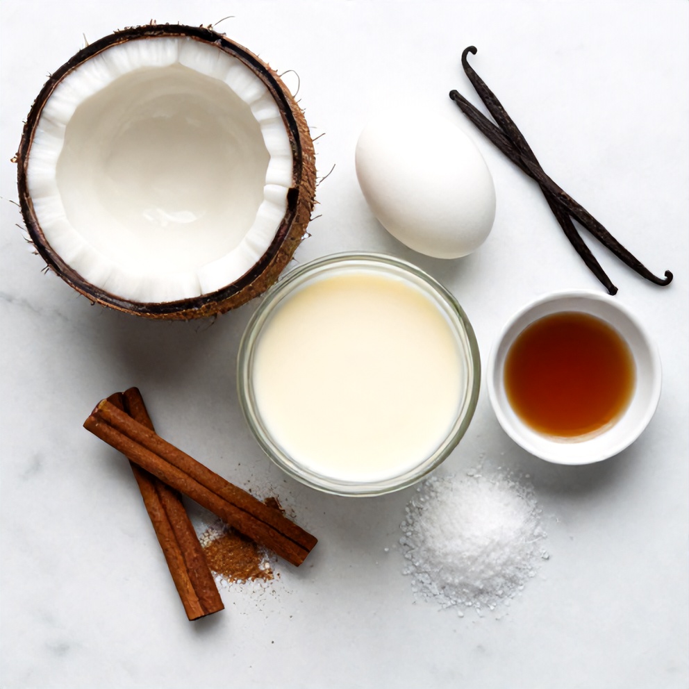 Ingredients for Easy Brazilian Coconut Pudding