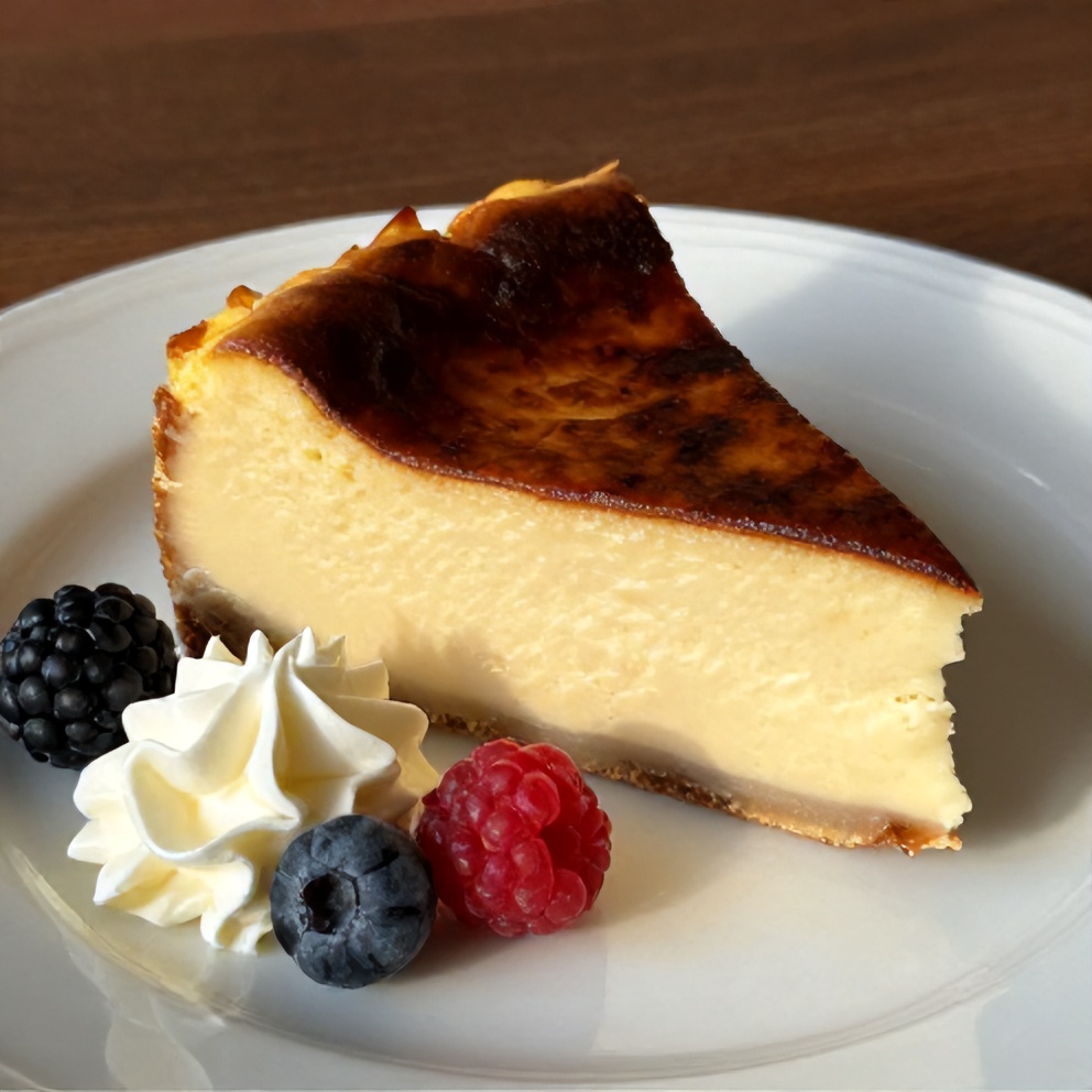 Sliced Burnt Basque Cheesecake
