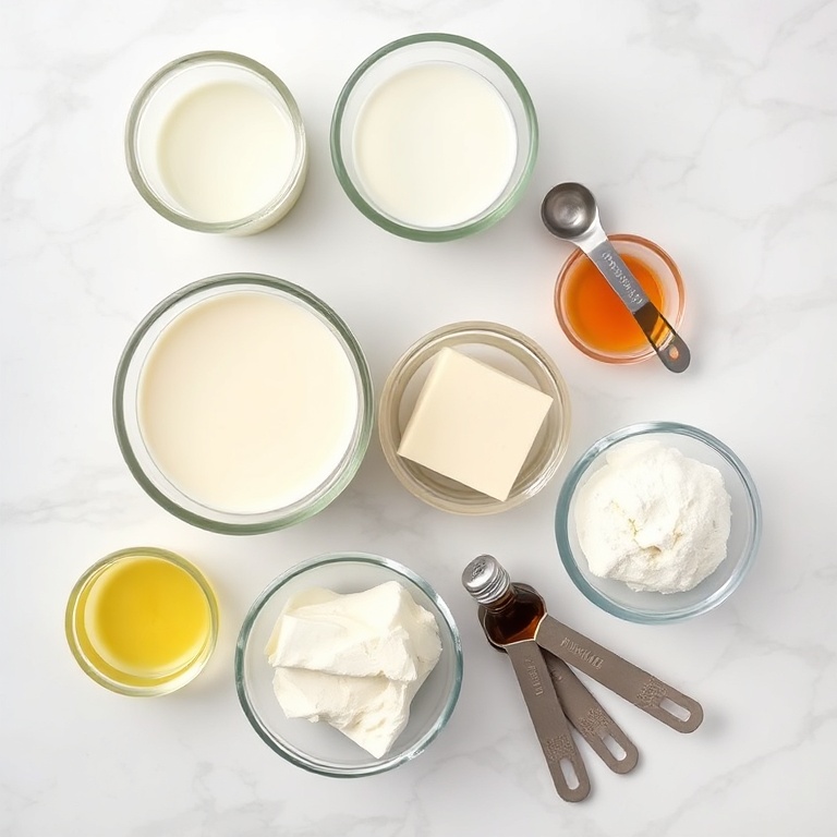 Ingredients for Easy Burnt Basque Cheesecake