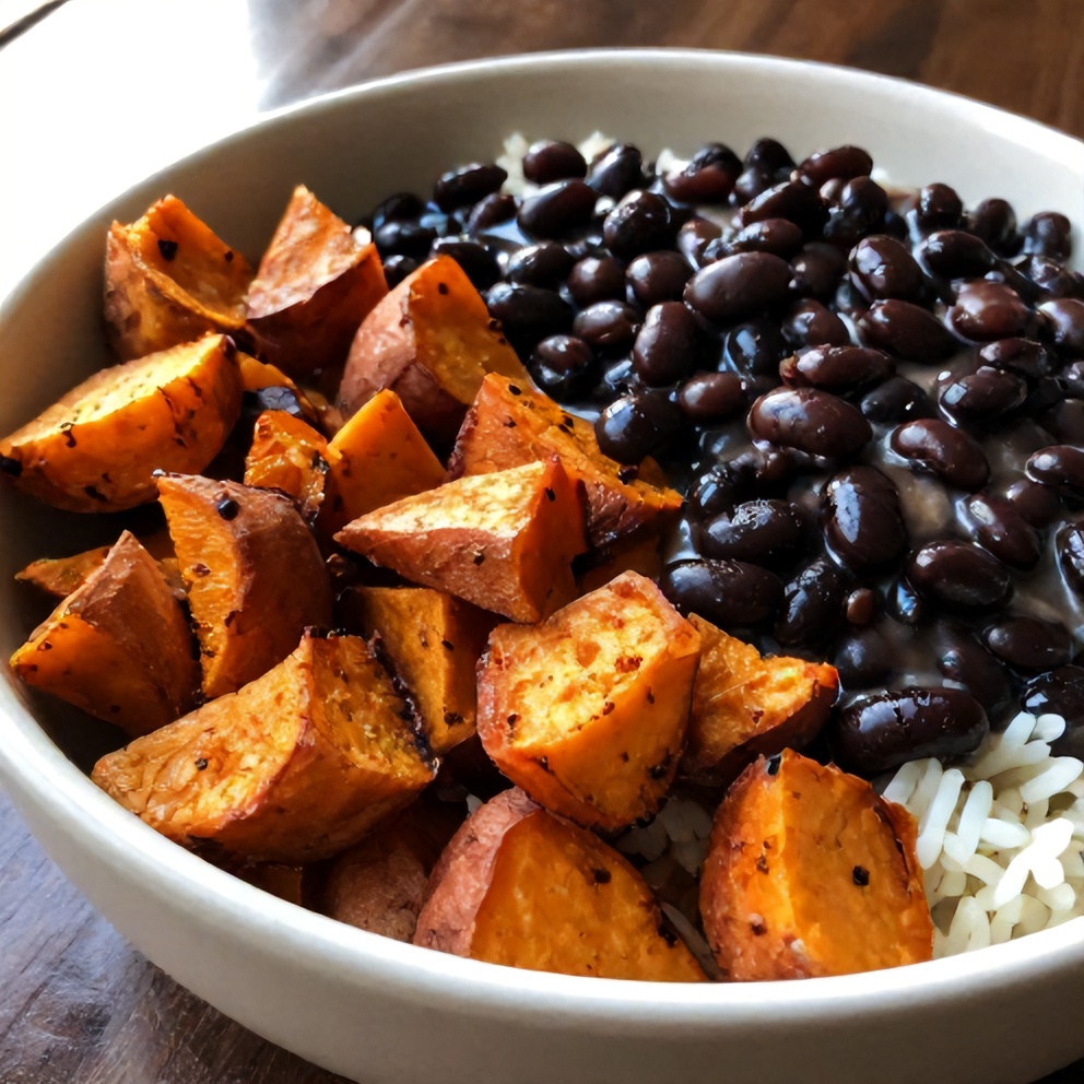 Easy Cajun Sweet Potato Rice Bowl