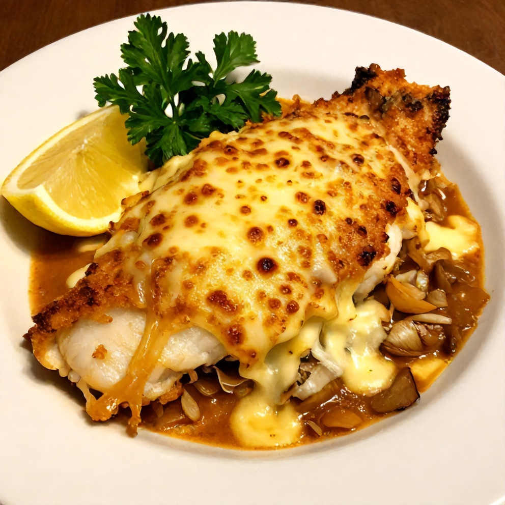 Cheesy Baked Halibut