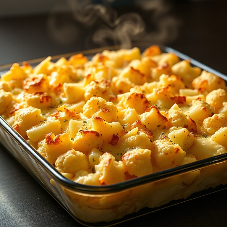 easy cheesy cauliflower casserole