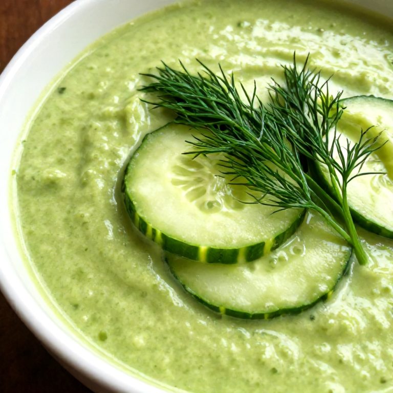Easy Chilled Cucumber Avocado Soup