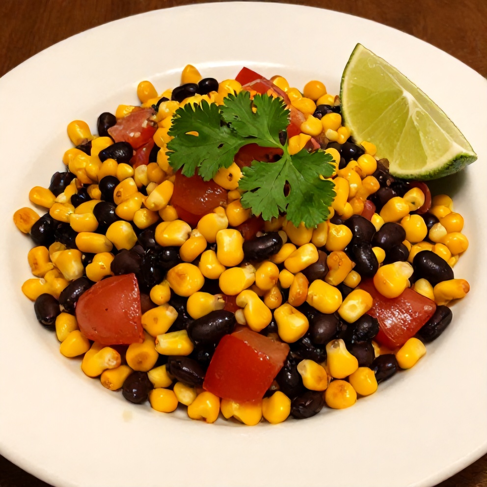 Chipotle Corn Salsa on a tortilla chip