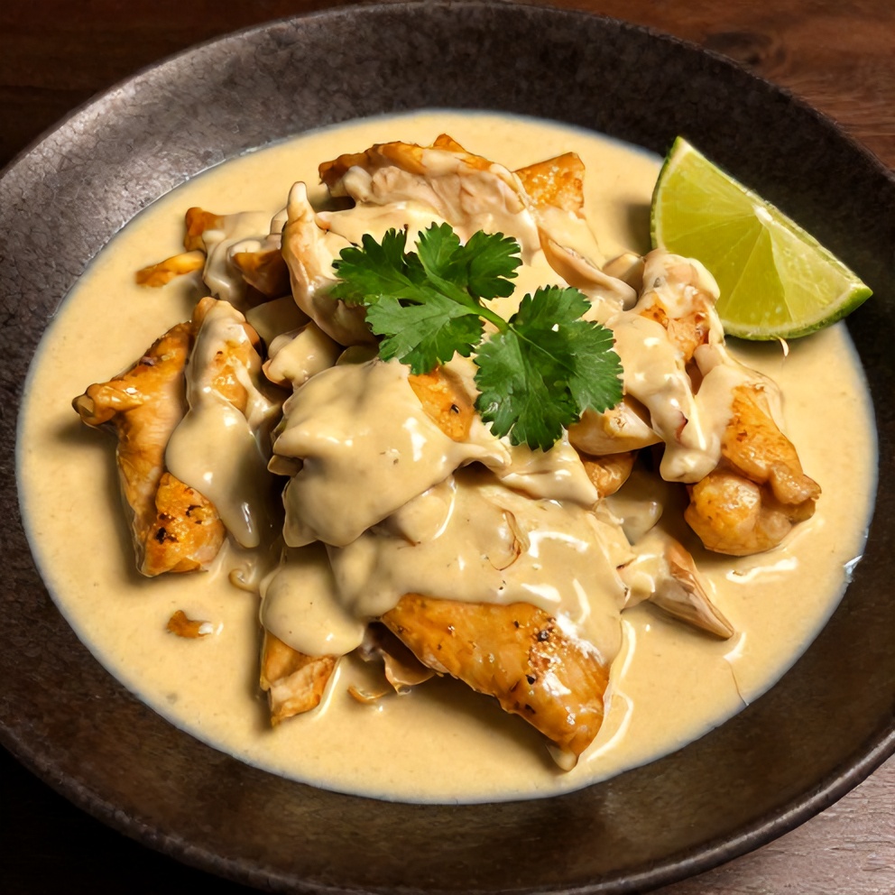 Easy Coconut Chicken with Creamy Tangy Sauce