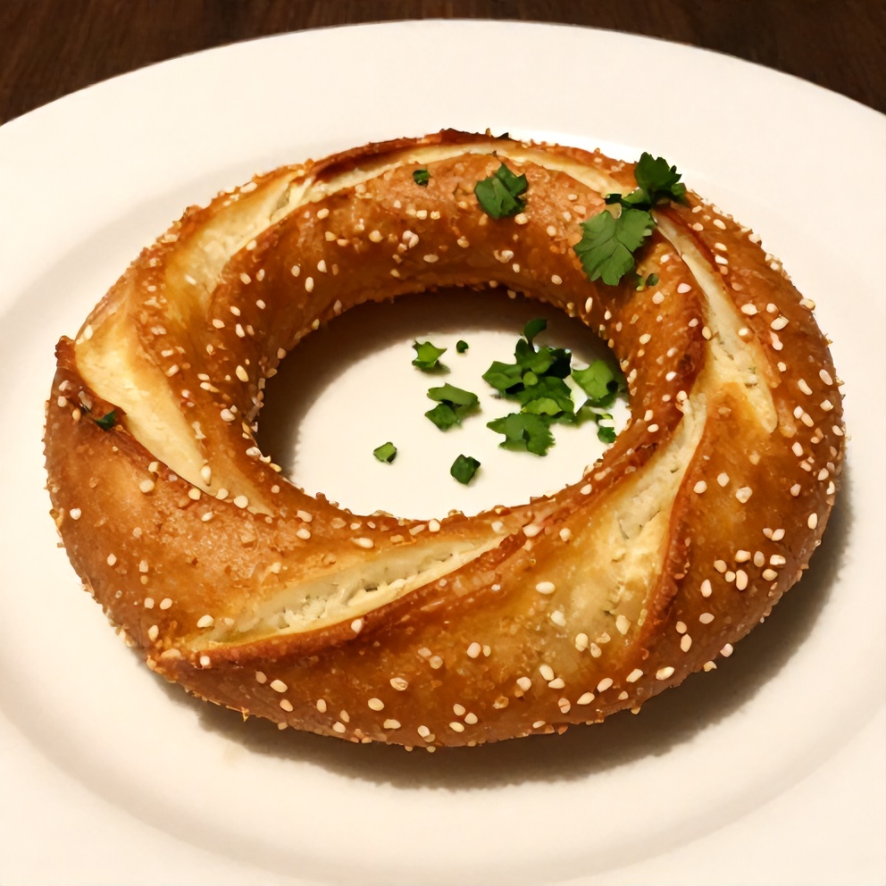 Close-up of a single Crab Rangoon Pinwheel on a plate