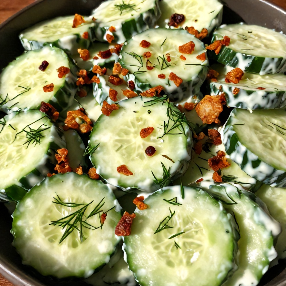 Easy Creamy Cucumber Salad