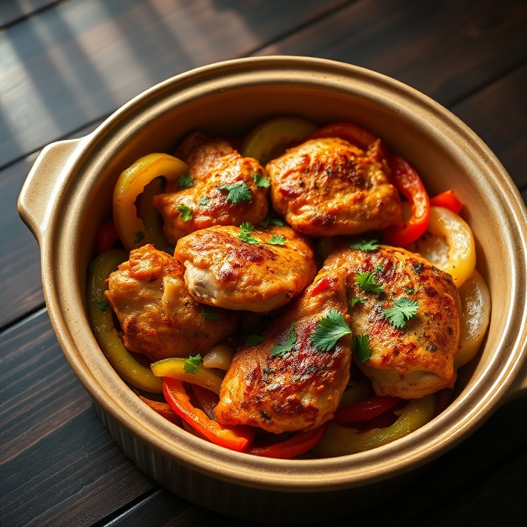 easy crockpot chicken fajitas
