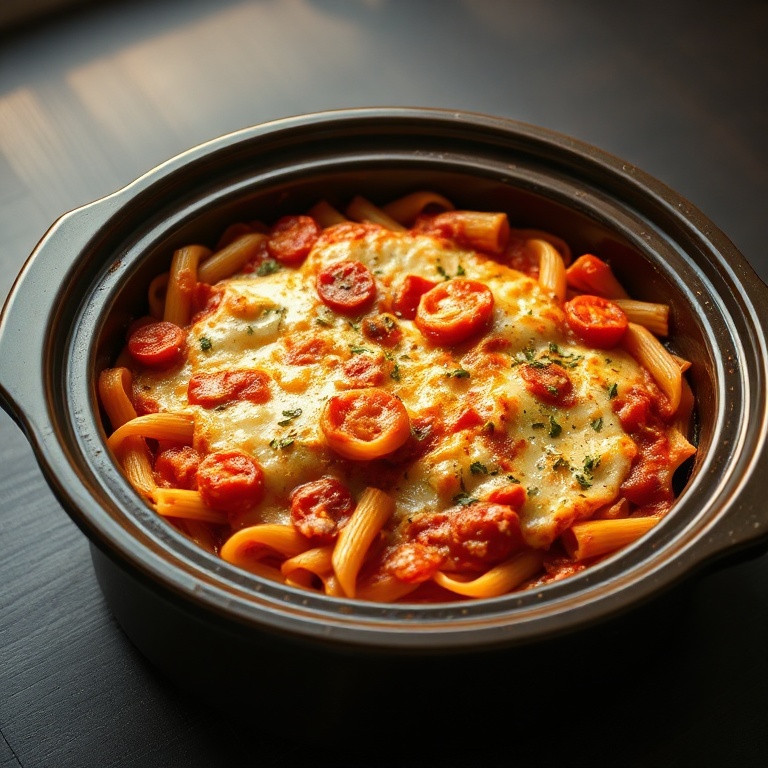 easy crockpot pizza pasta
