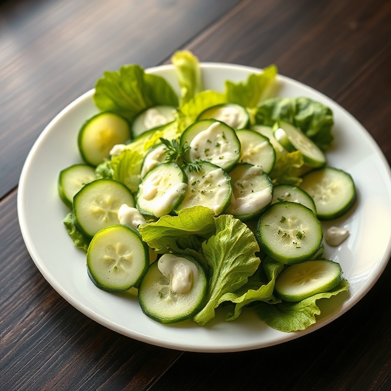Easy Cucumber Caesar Salad