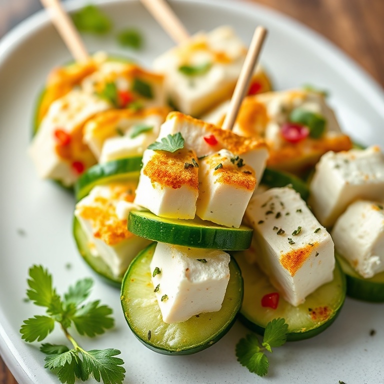 easy feta cucumber skewers