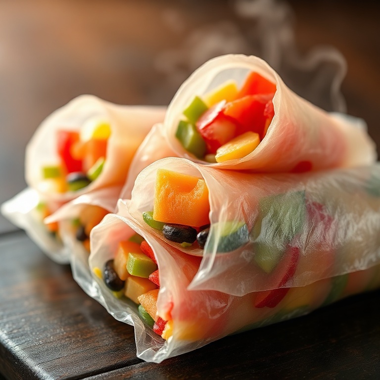 Easy Fresh Fruit Spring Rolls