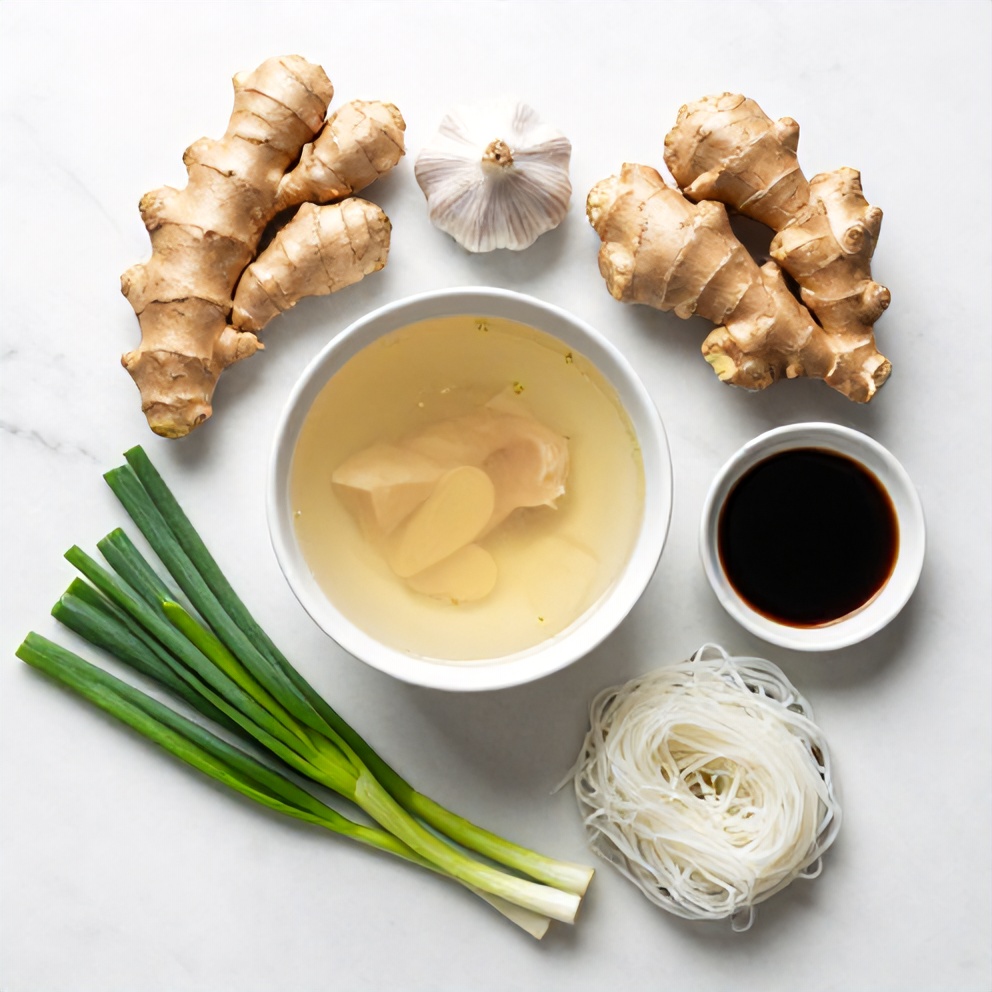 Ginger Garlic Broth Ingredients