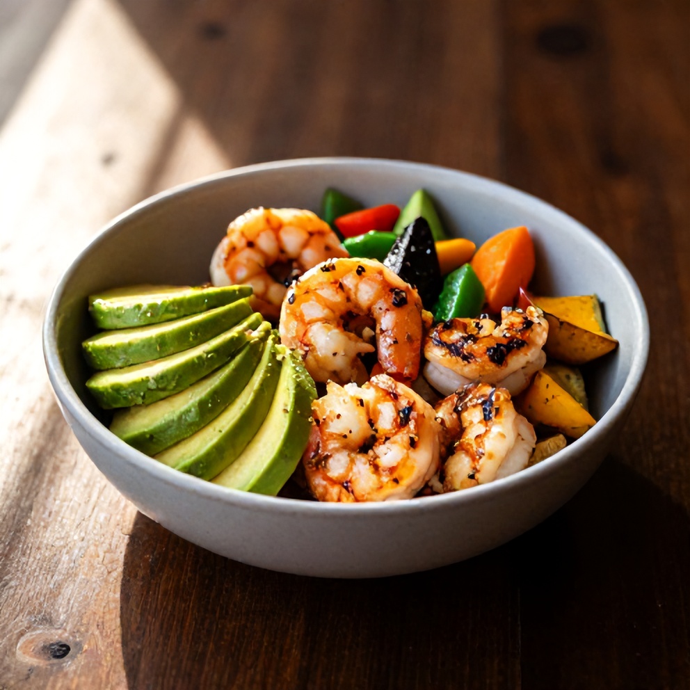 Easy Grilled Shrimp and Avocado Bowl